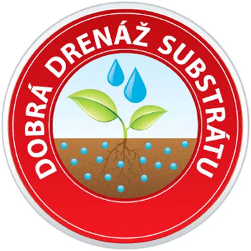Ikona Dobrá drenáž substrátu.