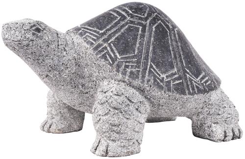 Kamenná soška Korytnačka tmavá, 30 cm
