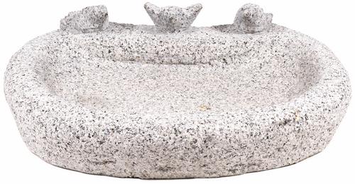 Kamenné napájadlo s 3 vtáčikmi , dĺžka 40 cm