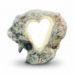 Solitér Srdce s LED svietením, podpílený solitérny kameň