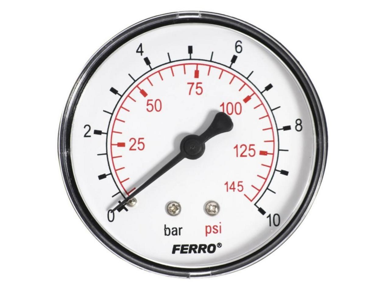Manometer 1/4", 0-10 bar - zadný vývod